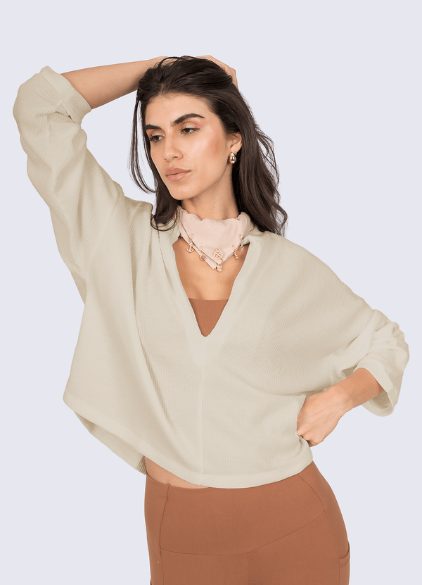 SWEATSHIRT SPACE - BEIGE