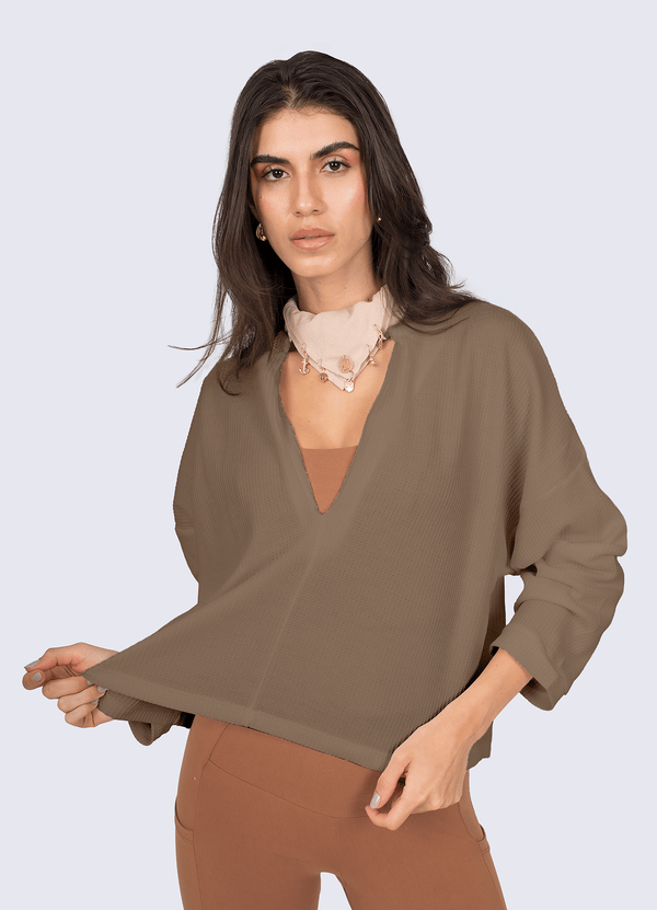 SWEATSHIRT SPACE - COCOA BROWN