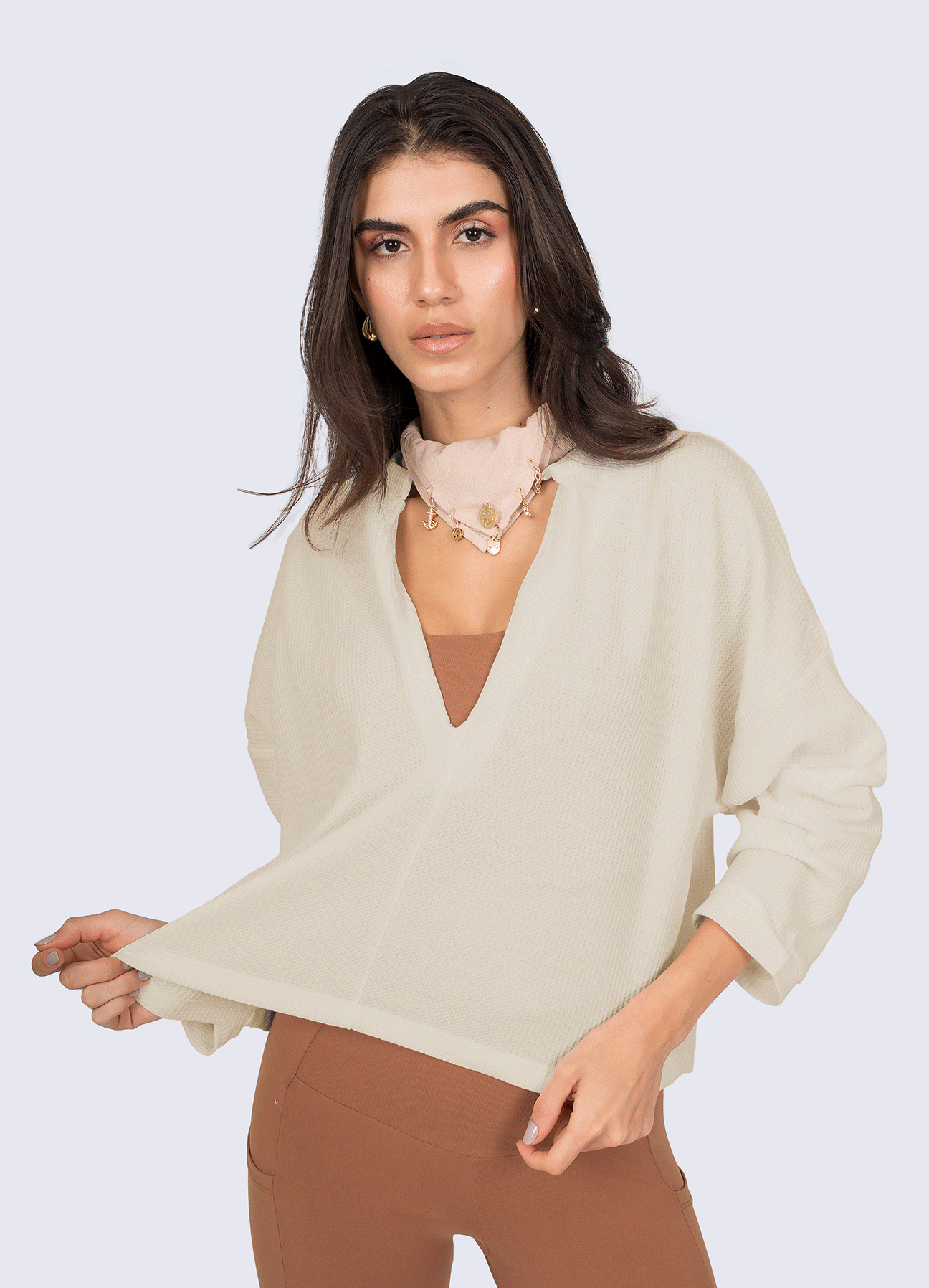 SWEATSHIRT SPACE - BEIGE