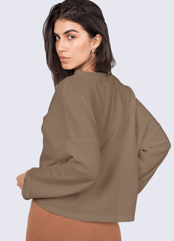 SWEATSHIRT SPACE - COCOA BROWN