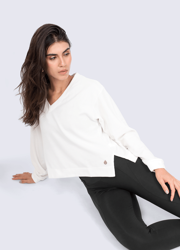 SWEATSHIRT TIME TO RELAX - IVORY