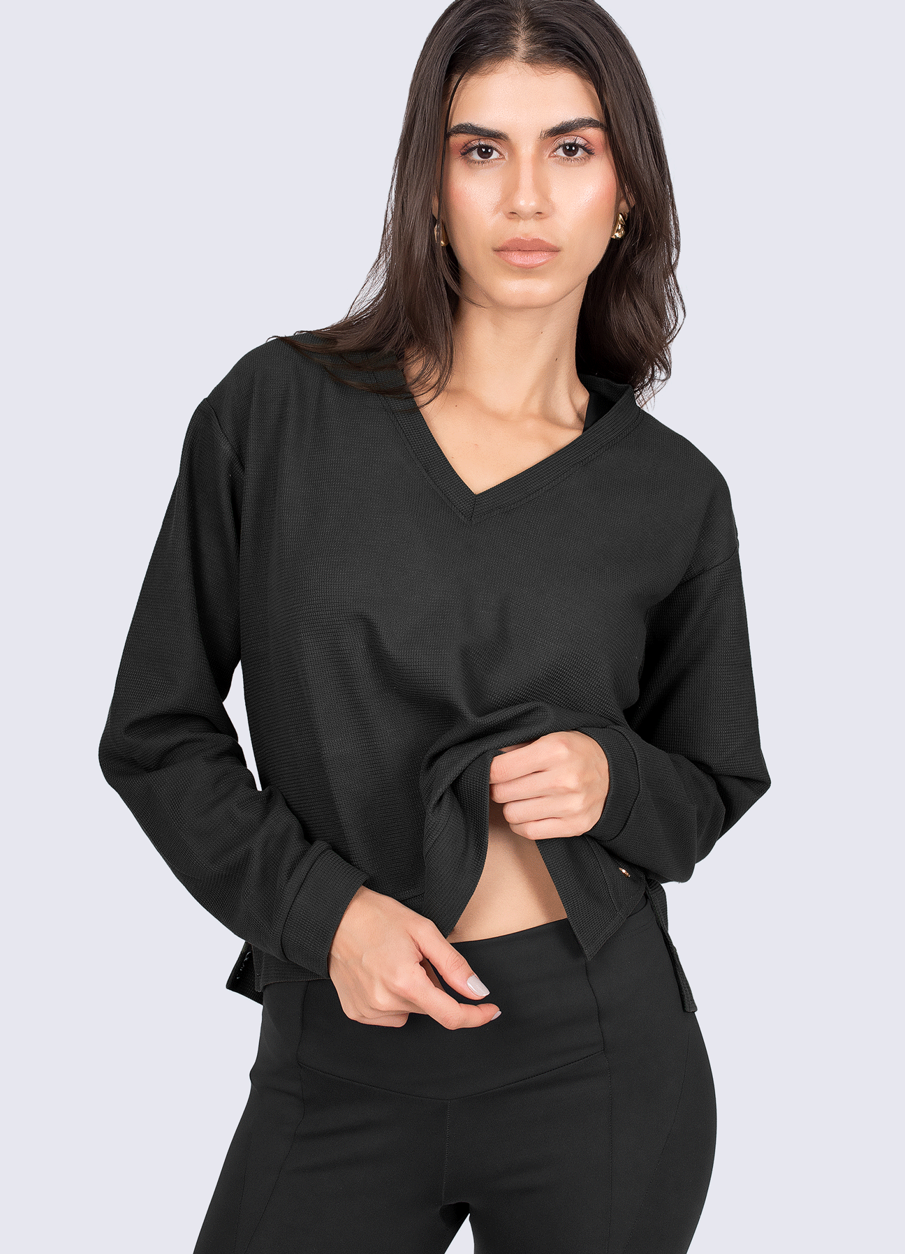 SWEATSHIRT TIME TO RELAX - BLACK