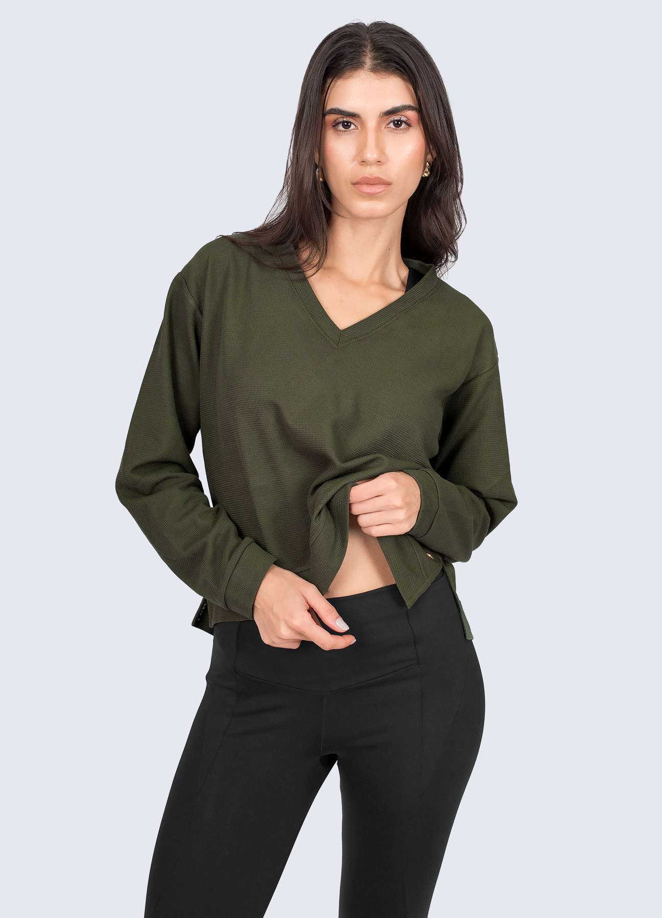 SWEATSHIRT TIME TO RELAX - DARK GREEN