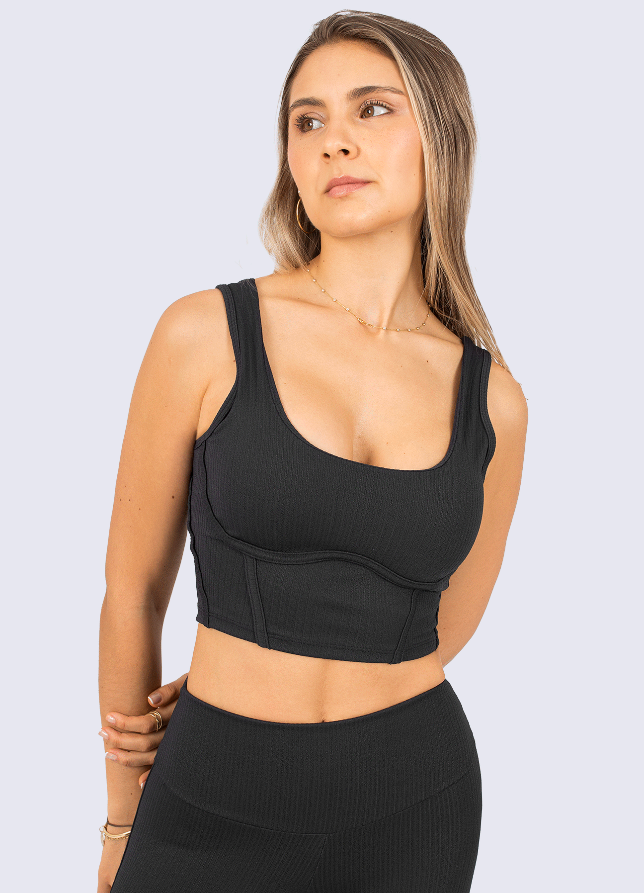 TOP SCULPT SHINE - BLACK