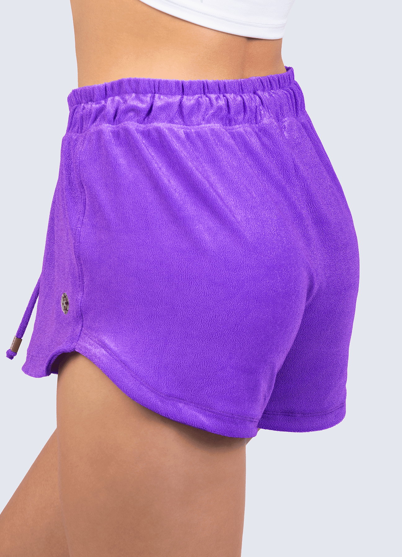 Short Emana Velour H Waist Shorts WinFitnesswear#purple