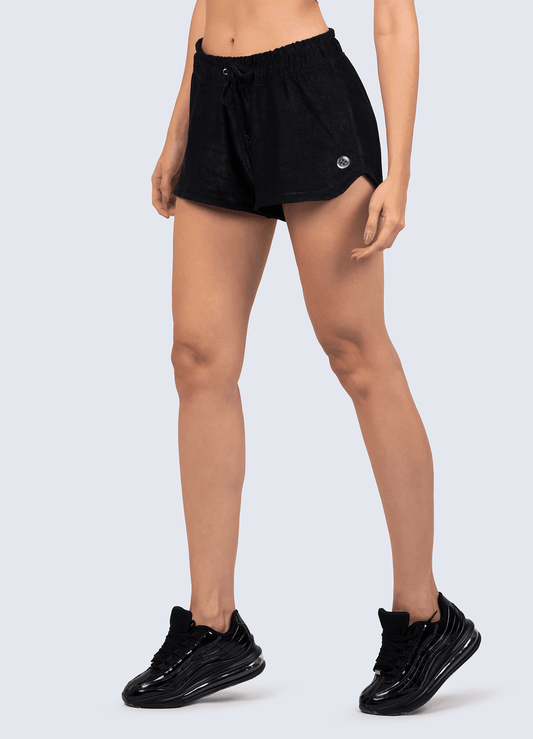 Short Emana Velour H Waist Shorts WinFitnesswear S/M Black#black