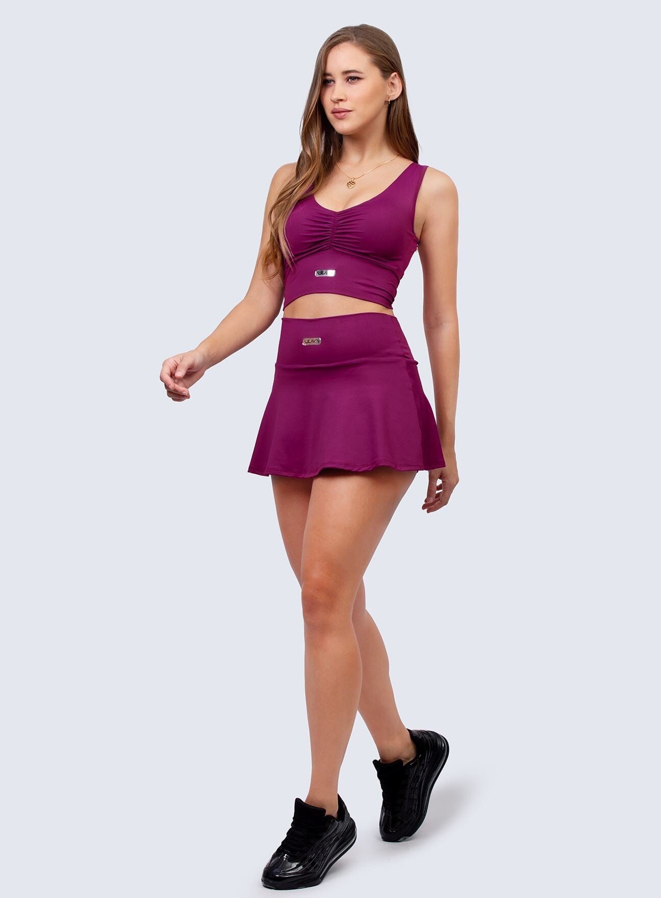 Top Scrunch Front Tops WinFitnesswear#dark-purple