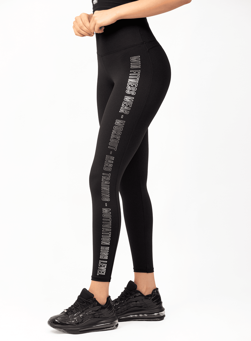 Leggin Emana Motivation - Black LEGGINGS WinFitnesswear 